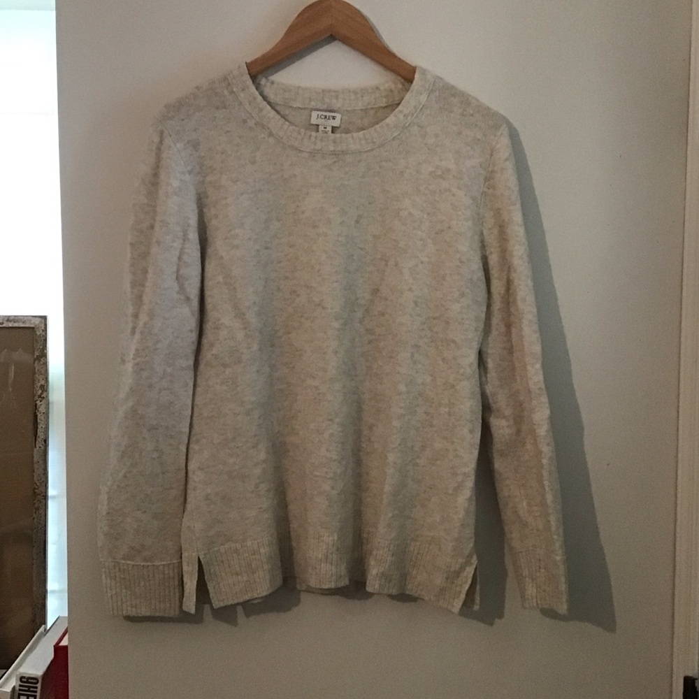 J. Crew Light Gray Crewneck Sweater